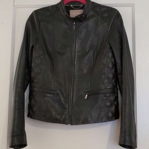 Banana Republic Black Leather Moto Jacket